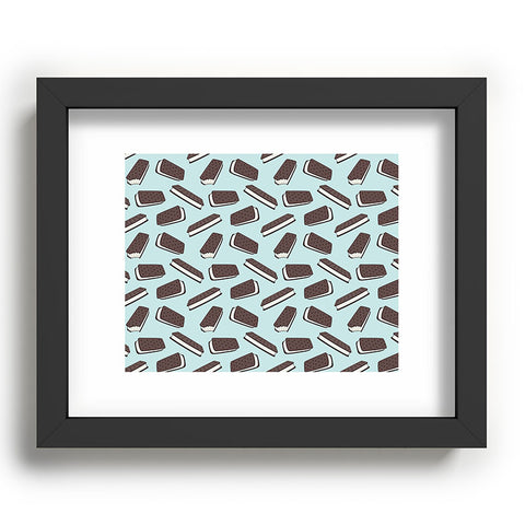 Little Arrow Design Co ice cream sandwich on blue Recessed Framing Rectangle