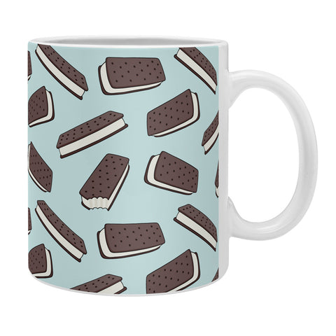 Little Arrow Design Co ice cream sandwich on blue Coffee Mug