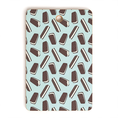 Little Arrow Design Co ice cream sandwich on blue Cutting Board Rectangle