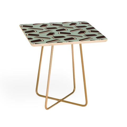 Little Arrow Design Co ice cream sandwich on blue Side Table
