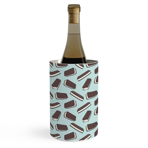 Little Arrow Design Co ice cream sandwich on blue Wine Chiller