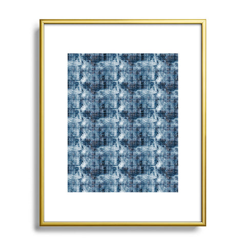 Little Arrow Design Co indigo grunge Metal Framed Art Print