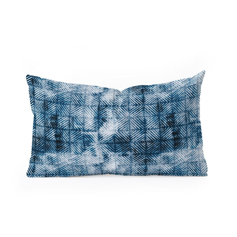 Little Arrow Design Co indigo grunge Oblong Throw Pillow