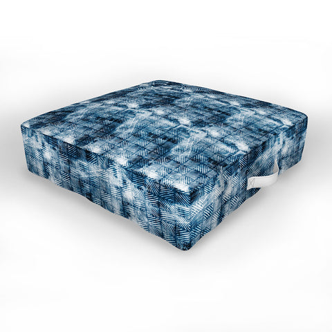 Little Arrow Design Co indigo grunge Outdoor Floor Cushion