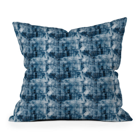 Little Arrow Design Co indigo grunge Throw Pillow