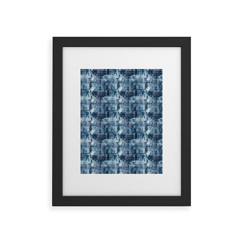 Little Arrow Design Co indigo grunge Framed Art Print