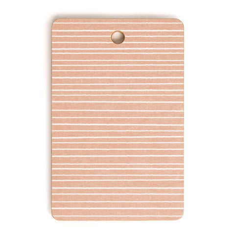 Little Arrow Design Co irregular stripes peach Cutting Board Rectangle