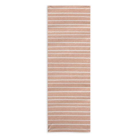 Little Arrow Design Co irregular stripes peach Yoga Towel