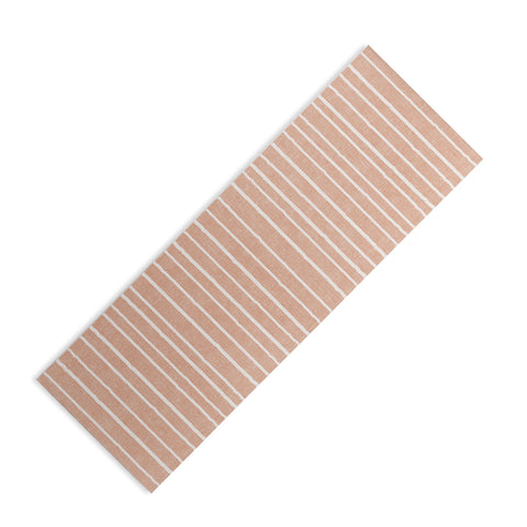 Little Arrow Design Co irregular stripes peach Yoga Mat