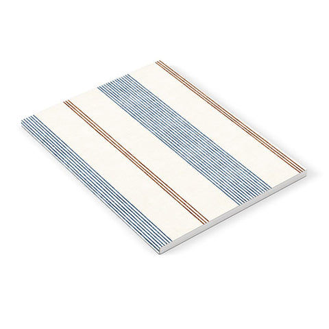Little Arrow Design Co ivy stripes cream and blue Notebook