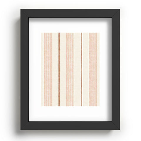 Little Arrow Design Co ivy stripes cream and blush Recessed Framing Rectangle