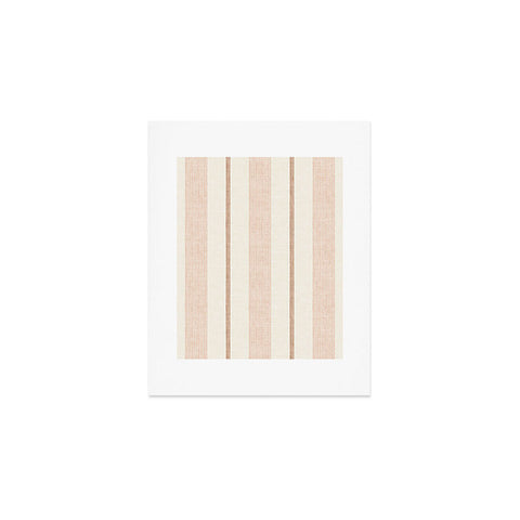Little Arrow Design Co ivy stripes cream and blush Art Print