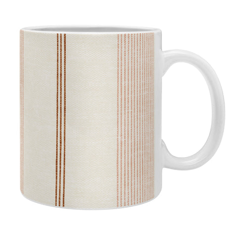 Little Arrow Design Co ivy stripes cream and blush Coffee Mug