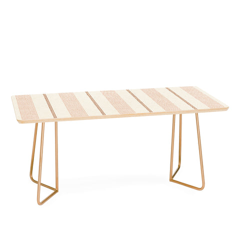 Little Arrow Design Co ivy stripes cream and blush Coffee Table