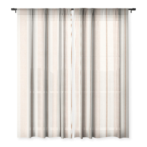 Little Arrow Design Co ivy stripes cream and blush Sheer Non Repeat