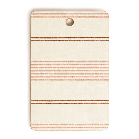 Little Arrow Design Co ivy stripes cream and blush Cutting Board Rectangle