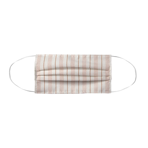 Little Arrow Design Co ivy stripes cream and blush Face Mask