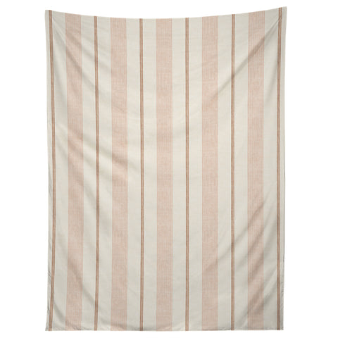 Little Arrow Design Co ivy stripes cream and blush Tapestry
