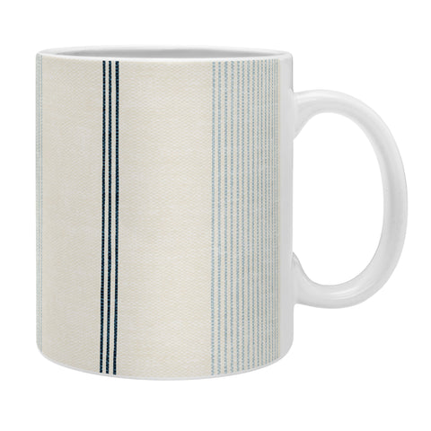 Little Arrow Design Co ivy stripes cream dusty blue Coffee Mug