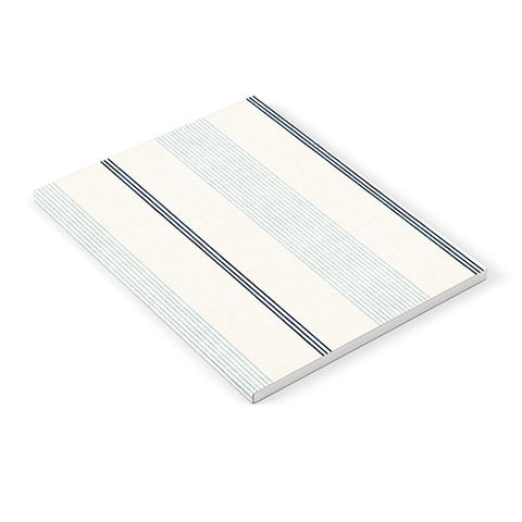 Little Arrow Design Co ivy stripes cream dusty blue Notebook