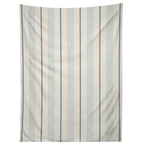 Little Arrow Design Co ivy stripes cream dusty blue Tapestry