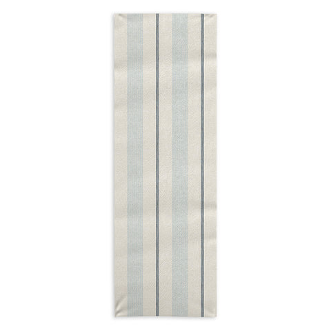 Little Arrow Design Co ivy stripes cream dusty blue Yoga Towel