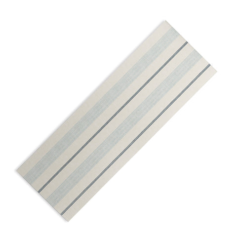 Little Arrow Design Co ivy stripes cream dusty blue Yoga Mat