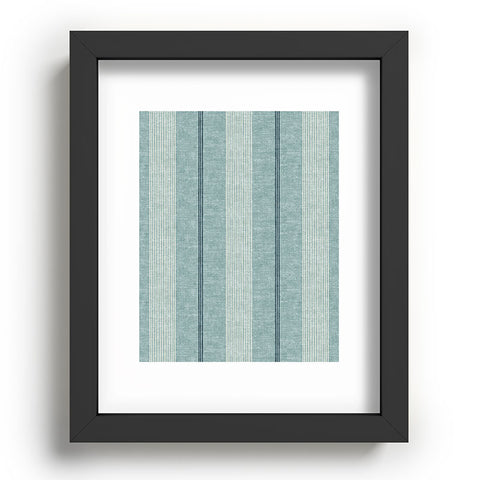 Little Arrow Design Co ivy stripes dusty blue Recessed Framing Rectangle