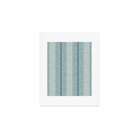 Little Arrow Design Co ivy stripes dusty blue Art Print