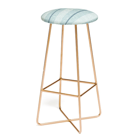 Little Arrow Design Co ivy stripes dusty blue Bar Stool