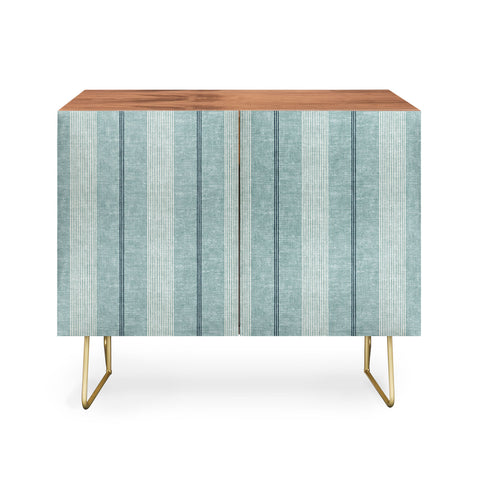 Little Arrow Design Co ivy stripes dusty blue Credenza
