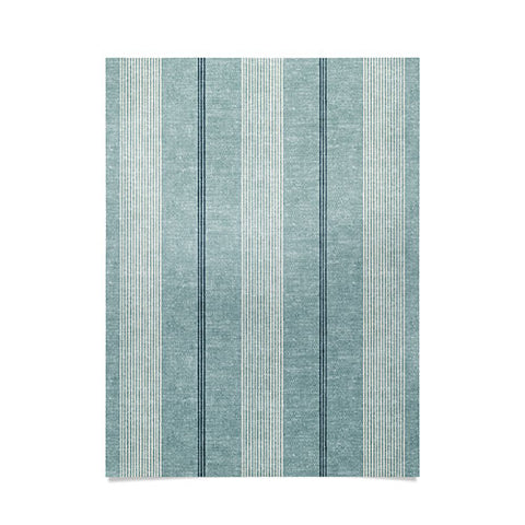 Little Arrow Design Co ivy stripes dusty blue Poster