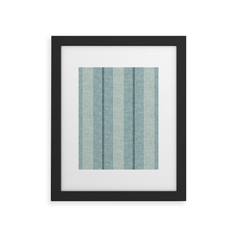 Little Arrow Design Co ivy stripes dusty blue Framed Art Print