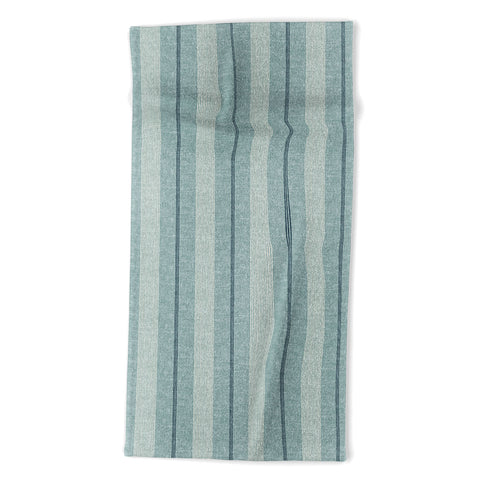 Little Arrow Design Co ivy stripes dusty blue Beach Towel