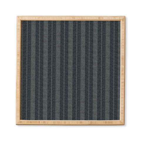 Little Arrow Design Co ivy stripes gray blue Framed Wall Art