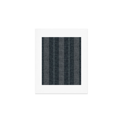 Little Arrow Design Co ivy stripes gray blue Art Print
