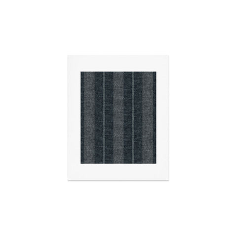 Little Arrow Design Co ivy stripes gray blue Art Print