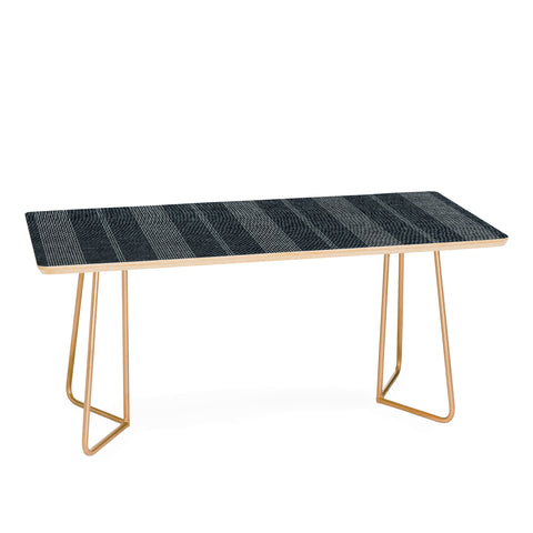 Little Arrow Design Co ivy stripes gray blue Coffee Table