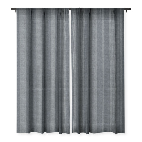 Little Arrow Design Co ivy stripes gray blue Sheer Non Repeat