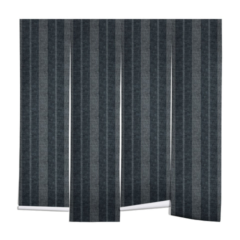 Little Arrow Design Co ivy stripes gray blue Wall Mural