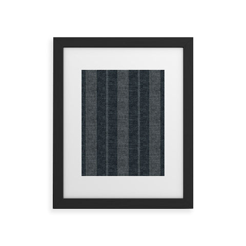 Little Arrow Design Co ivy stripes gray blue Framed Art Print