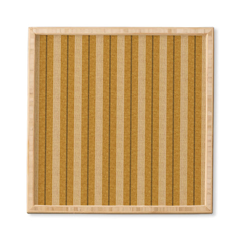 Little Arrow Design Co ivy stripes mustard Framed Wall Art