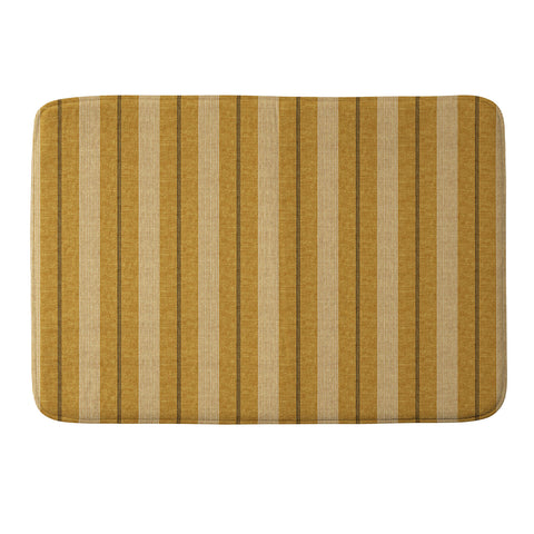 Little Arrow Design Co ivy stripes mustard Memory Foam Bath Mat