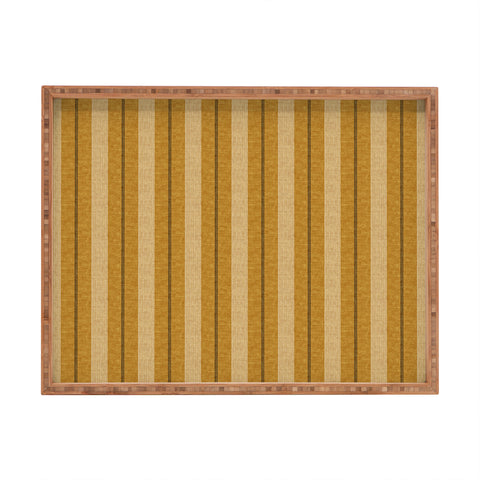 Little Arrow Design Co ivy stripes mustard Rectangular Tray