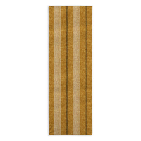 Little Arrow Design Co ivy stripes mustard Yoga Towel