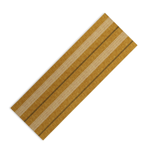 Little Arrow Design Co ivy stripes mustard Yoga Mat