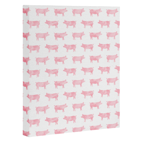 Little Arrow Design Co Just Pigs Art Canvas