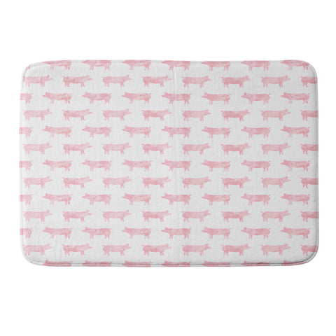 Little Arrow Design Co Just Pigs Memory Foam Bath Mat