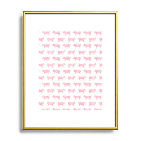 Little Arrow Design Co Just Pigs Metal Framed Art Print