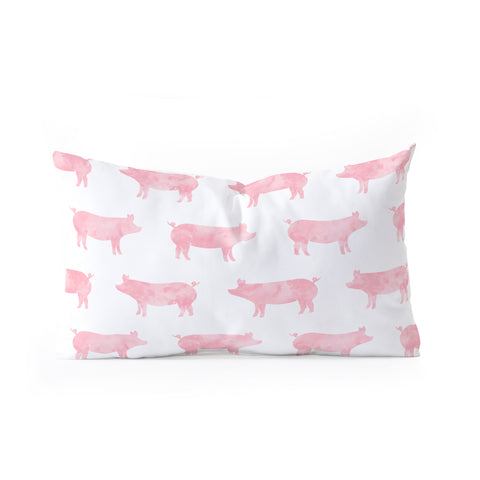 Little Arrow Design Co Just Pigs Oblong Throw Pillow